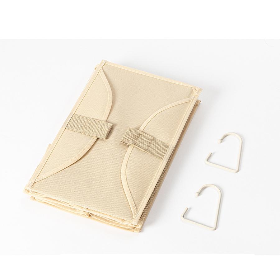Neue Faltbare Aufbewahrungstasche für den Kleiderschrank Transparent Hängender Handtaschen-Organizer Mehrlagig mit Haken Aufbewahrungsbeutel Kleiderschrank