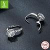 Classic One-Carat Moissanite Ear Buckle With Certificate, Noble And Elegant S925 Silver-Plated Platinum Earrings