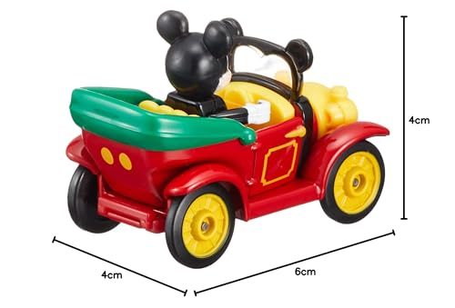 TAKARA TOMY "Tomica Dream Tomica Ride-On Disney RD-01 Mickey Mouse & Toon Car" Carro em Miniatura Caixa de Brinquedo, Atende aos Padrões de Segurança de Brinquedos