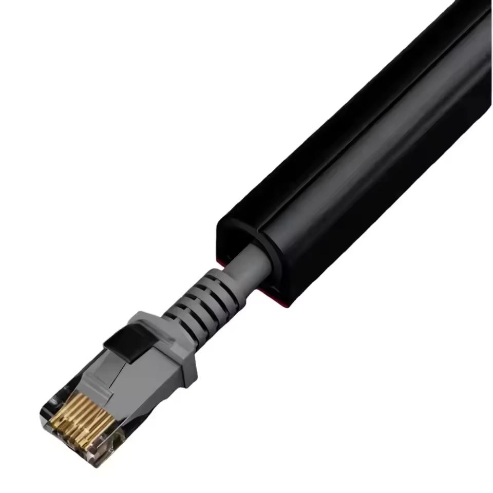 

1PC 1/2/3meters Flexible Floor Cable Cover PVC Cord Wall Cord Hider Floor Cable Management Wire Cover Easy Installation 1m чорний