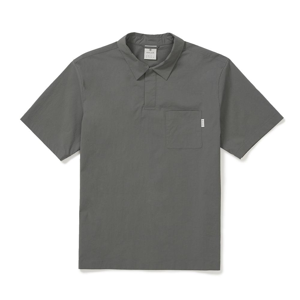 [Snowpeak] Cooling Root Pocket Short Sleeve Polo T-shirt Dark Gray (S25MMRPS60)