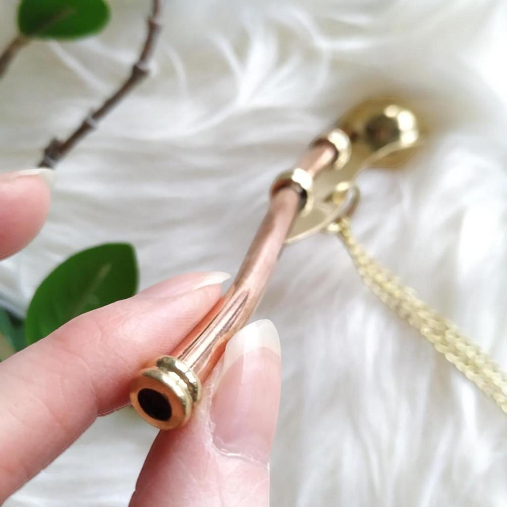 Nautischer Charm Messing & Kupfer Bootsmannspfeife Schlüsselanhänger