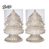 Winter Home Soft Furnishings 2Pcs Christmas Hollow Metal Candle Holder, Vintage Tabletop Tealight Lantern, Xmas Tea Light Holder Elk, Tree,