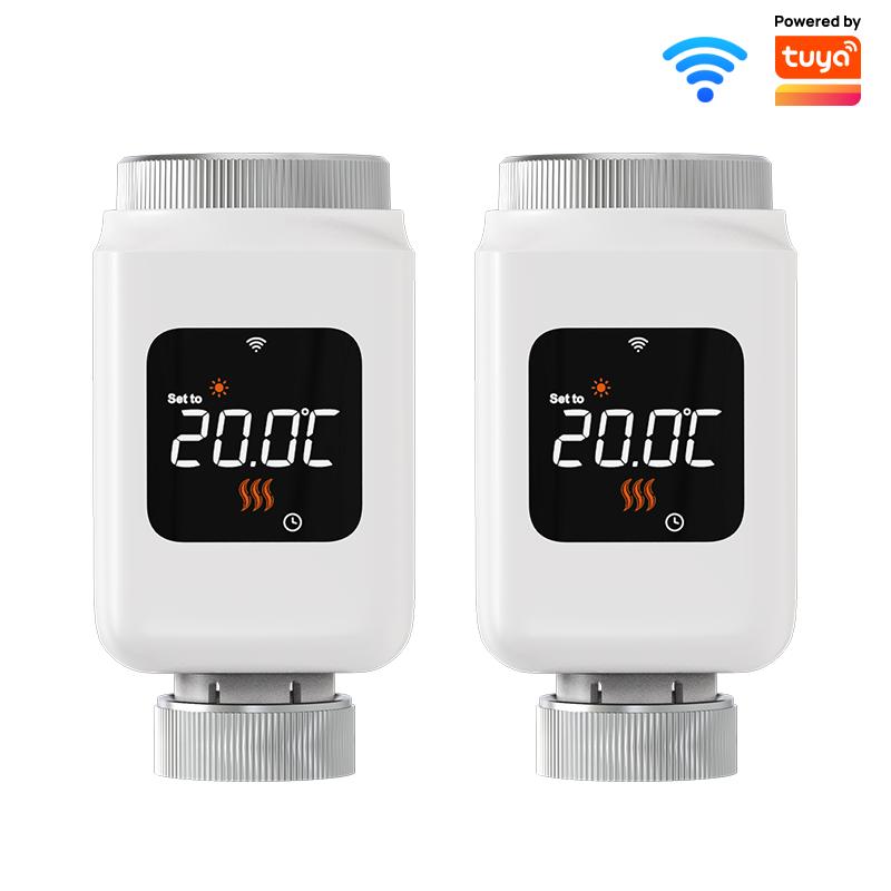 Tuya Smart WiFi Thermostatic Radiator Valve TRV Programmable APP Remote Temperature Controller Heater with Alexa Google Home