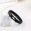 Creative for Son Perfect Gift Stainless Steel r Bracelet Leather Infinity Charm Multi-Laye 2pcs(Bracelet+Card) Elegant