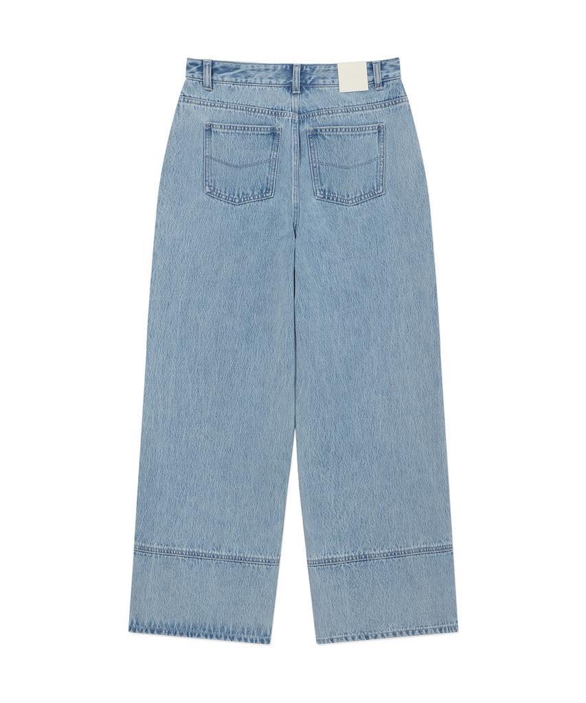 COVERNAT WOMAN Wide Denim Pants Light Blue