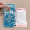 Transparent Blue Vortex Fish Water Ripple Pattern Case For iPhone 15 16 17 Pro Max 13 14 12 11 Glitter Cover With A Koi Pendant