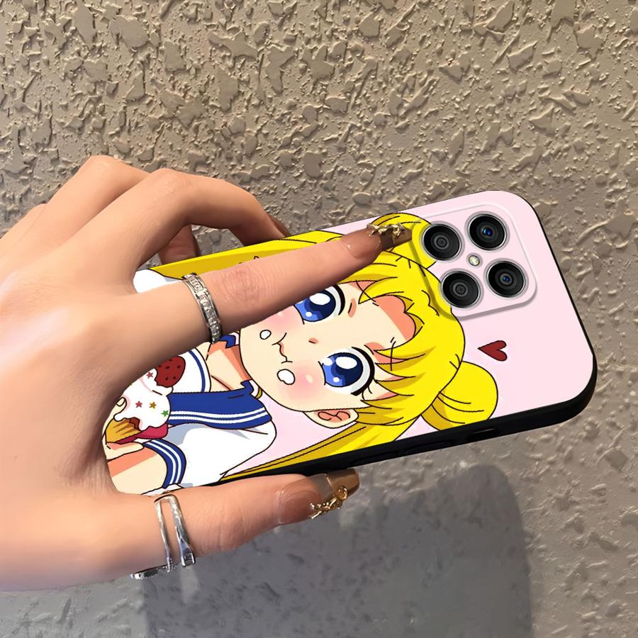 Sailor Moon Tsukino Usagi Black Soft Phone Cover Case for Honor 8X X5b X9a X8 X7 X6 Magic5Lite 70 90 200 400 Lite