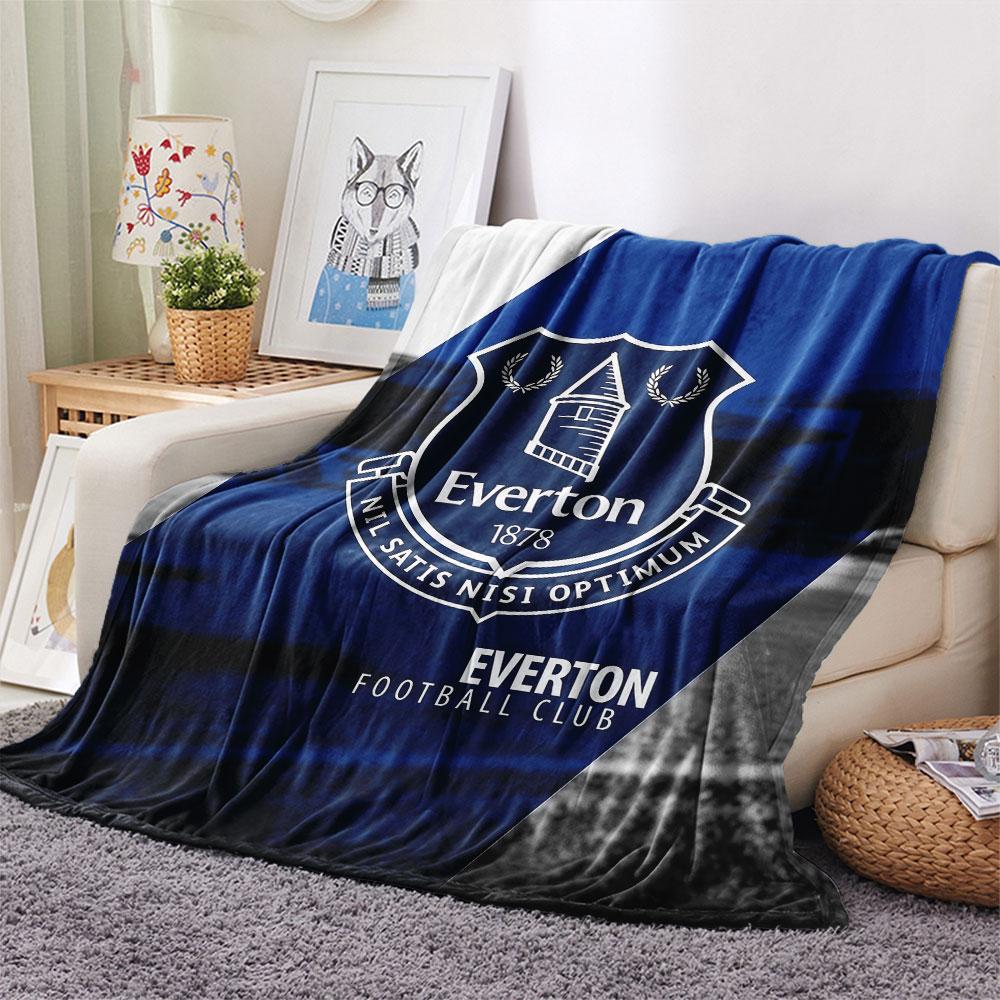 1PC Everton F.C Patterned Flannel Blanket Suitable For All Seasons for Home Decor Warmth and Comfort Gifts Holiday Present