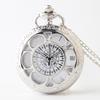 Pocket Watch Roman Numerals Clamshell Luminous Necklace Watch Hollow Petals Male and Female Students Quartz Wall Watch