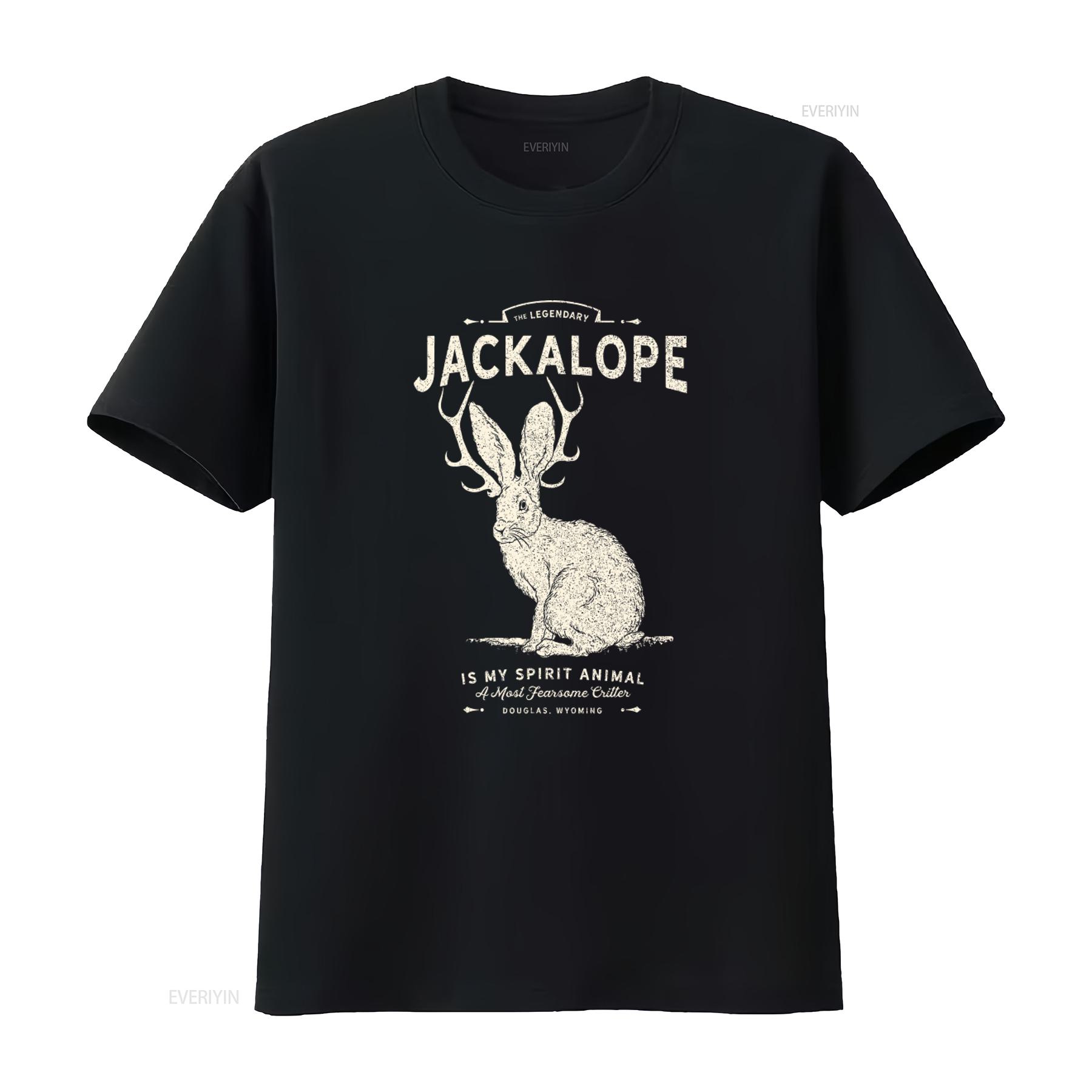 

NEW LIMITED Vintage Jackalope Spirit Animal Mythical Critter T Shirt S 5XL vintage Washed Versatile Slightly Stylish 4XL