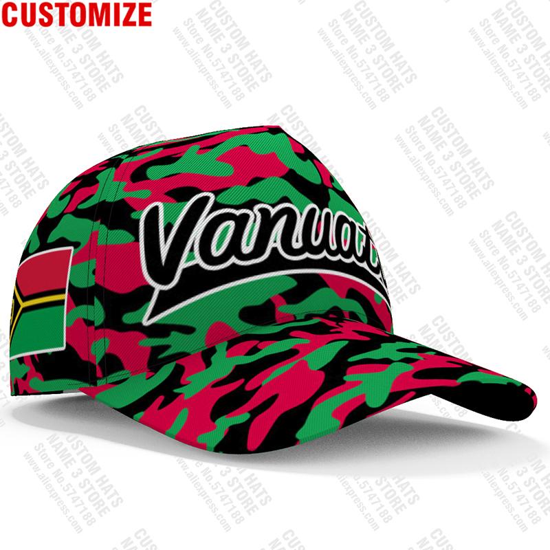 Vanuatu Baseball Cap Free Banner Custom Made Name Number Team Logo Vu Hat Vut Country Travel French Nation Bislama Flag Headgear
