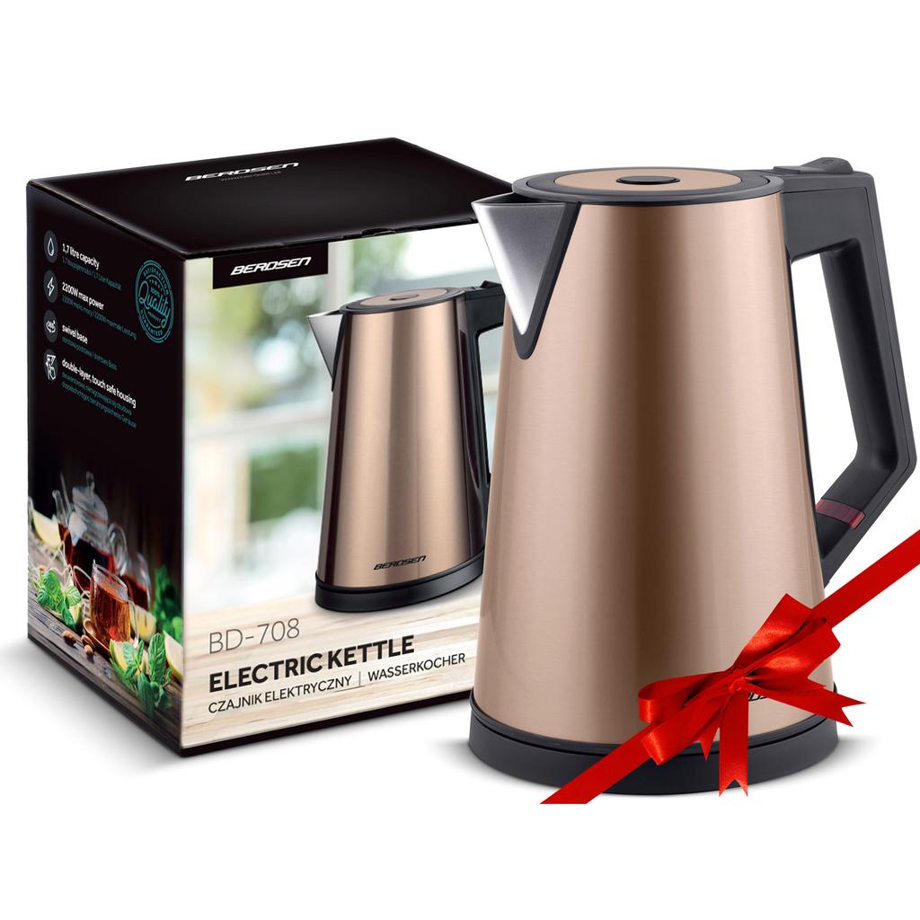 Chaleira Elétrica 1.7L Berdsen Bd-708 Cobre