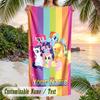 My Little Pony Beach Towel, Personalized Custom Text, Quick Dry Soft Large Towel For Swimming Pool Travel