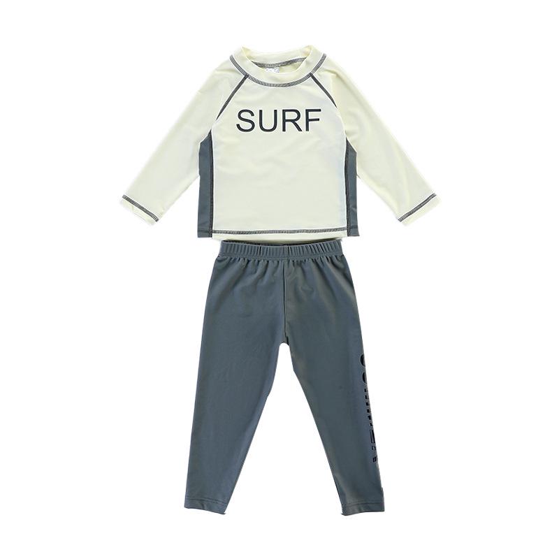 2023 New Korean Kids' Long-Sleeve Split Swimsuit for Boys & Girls