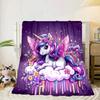 Rainbow Unicorns Garden Blanket Flannel Blanket for bed, sofa, Camping, Hiking, Picnic Essentials, gift for family Fan gifts