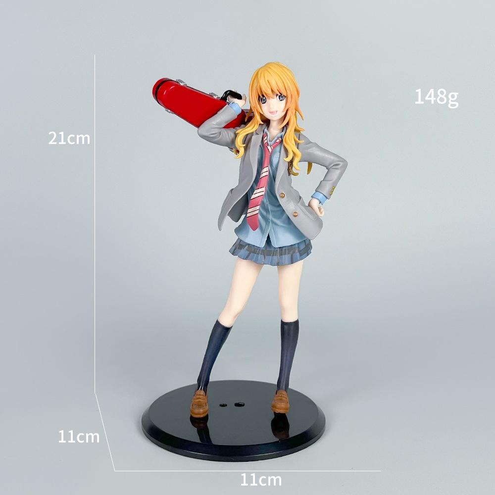 

Аниме Твоя апрельская ложь Миядзоно Каори окрашенная ПВХ коллекционная модель игрушка кавайная девушка фигурка кукла