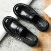2025 Casual Leather Shoes Men's Leather One-pedal Loafers First Layer Cowhide Business Commuter Leather Men's Shoes Big Head