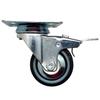 Swivel wheel with brake 75mm 60kg BDPE 0751 thermoplastic