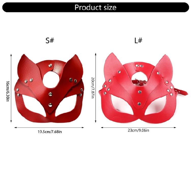 Contemporary PU Leather Masquerades Face Mask Catwomen Style Comfortable Cosplay Accessory For Costume Event