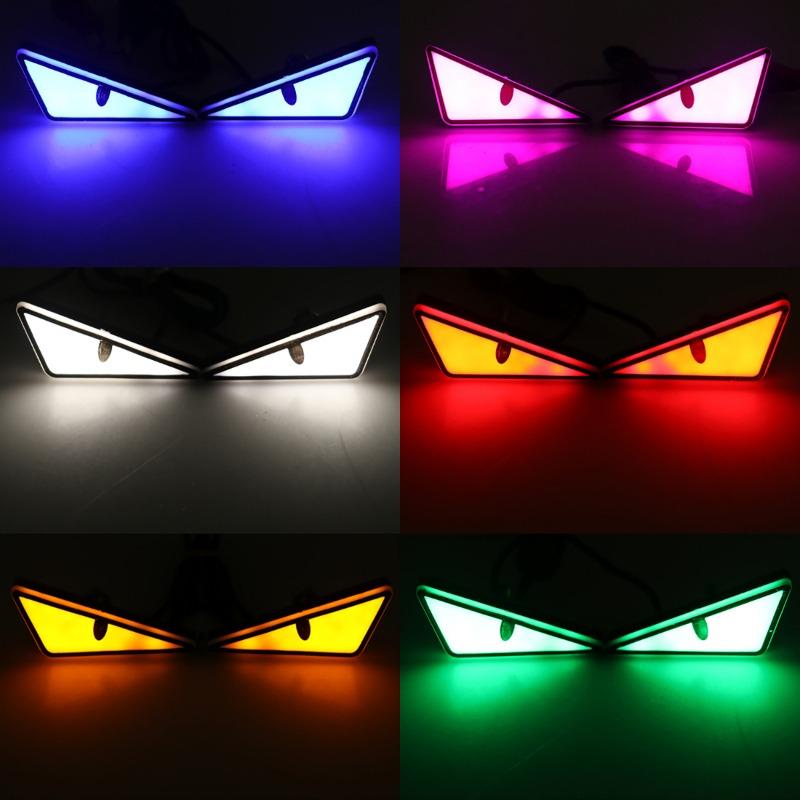 Motorcycle License Plate Screw Light Triangular Devil Eye Modified General Motorcycle Decorative Accessories Car Light