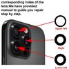 1 Set Glas für Rückkameraobjektiv für iPhone 16 16Plus 16Pro Max Reparaturteile für die Rückkamera mit 3M Klebeaufkleber & Werkzeugsets