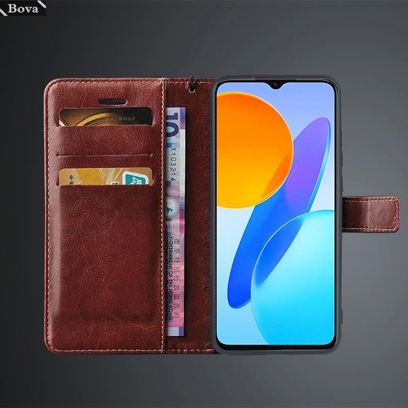 Card Holder Leather Case for Huawei Honor X8 5G 6.5" Pu Leather Flip Cover Honor X8 5G 4G Retro Wallet Fitted Case Fundas Coque