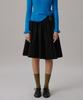 Tudment A-Line Flared Wrap Skirt_Black