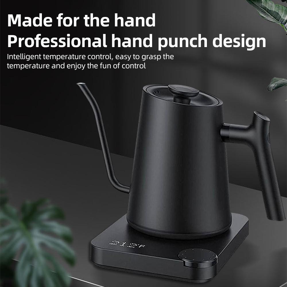 Gooseneck Electric Kettle 0.9L Temperature Control Stainless Steel Inner Quick Heating 1200W