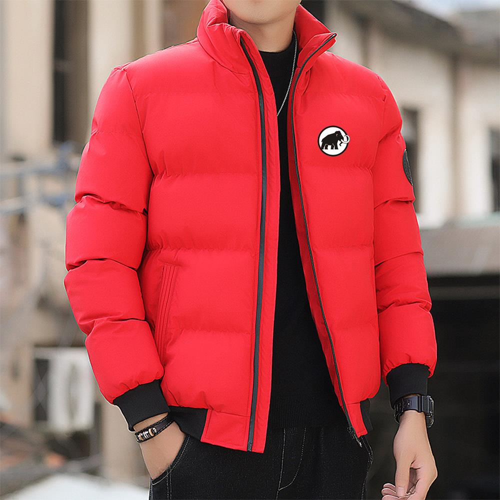 Men's winter high-temperature ironing elephant print stand collar thick warm cotton clothing