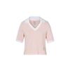 adidas Originals Women's Cropped Polo Shirt Pink IP3757