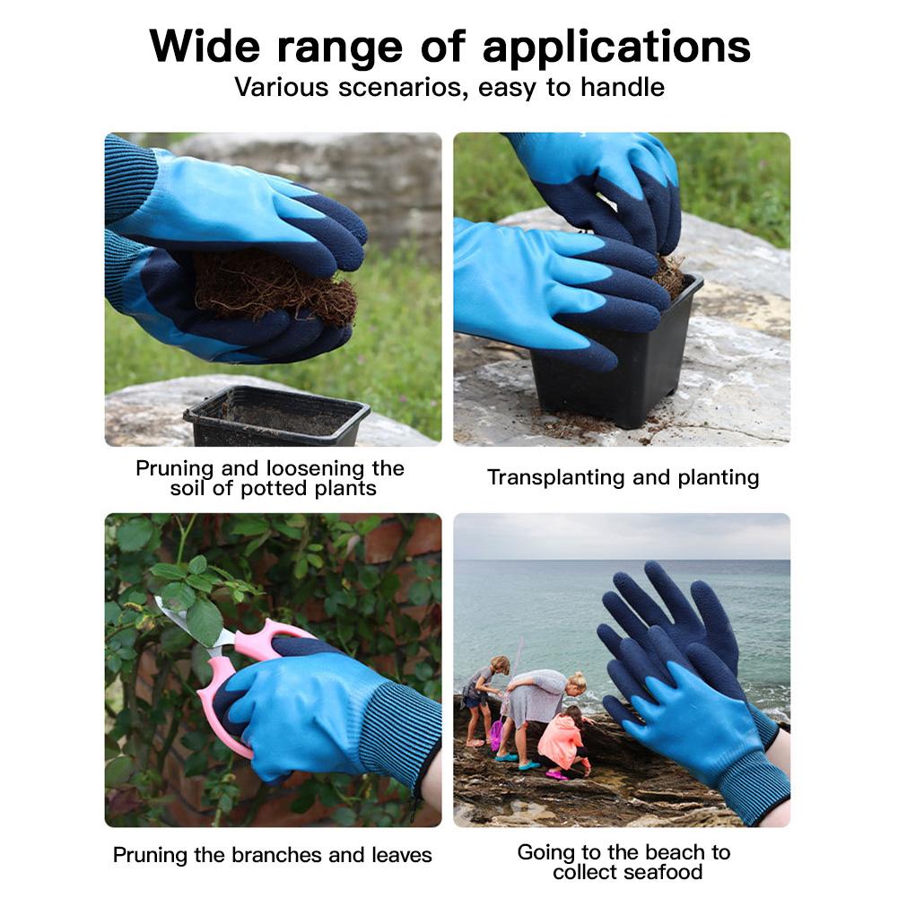 1 Paar Gartenarbeitshandschuhe, stichfest, wasserdicht, atmungsaktiv, für Schneidearbeiten, Pflanzen, Unkraut jäten, Gartenarbeit, für Männer, Frauen, Gärtner, Floristen