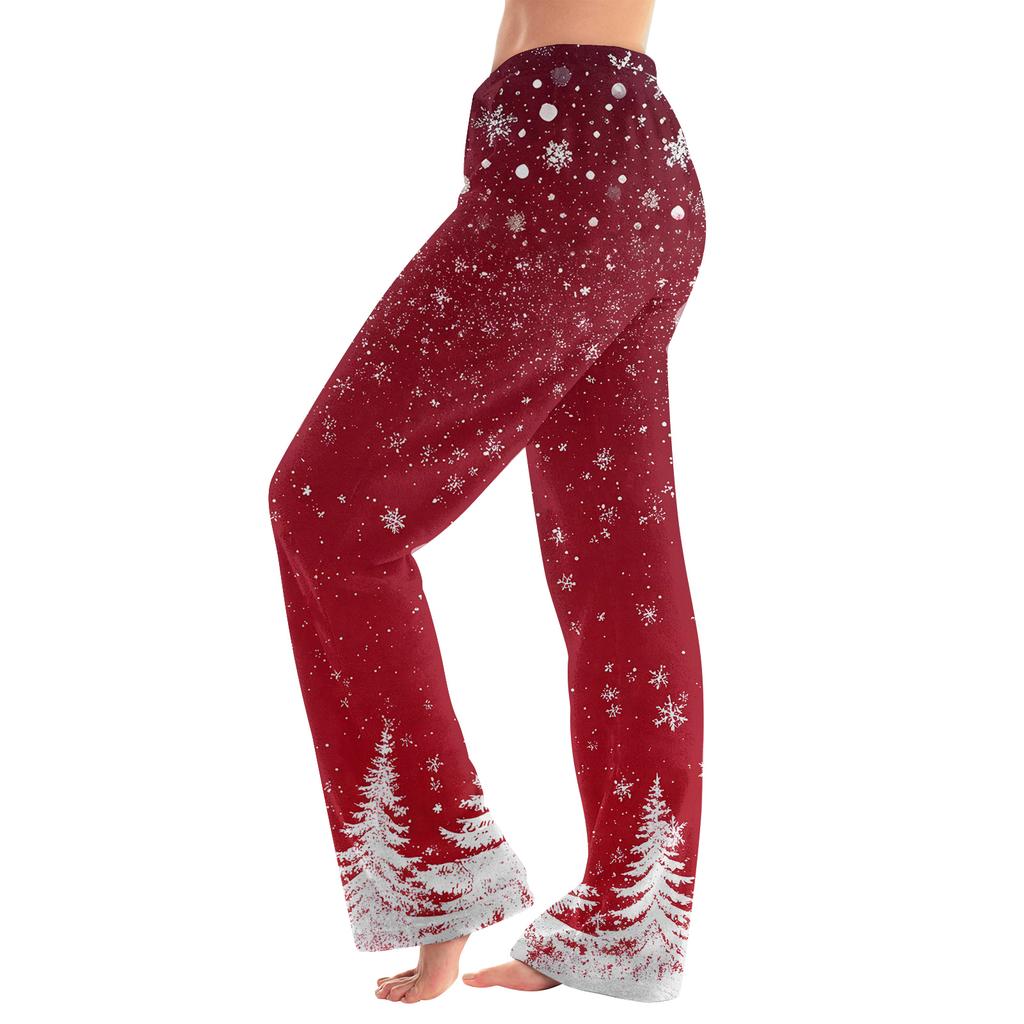 Women's Casual Fashion Women's Sports Home Christmas Pajama Pants Long Pants