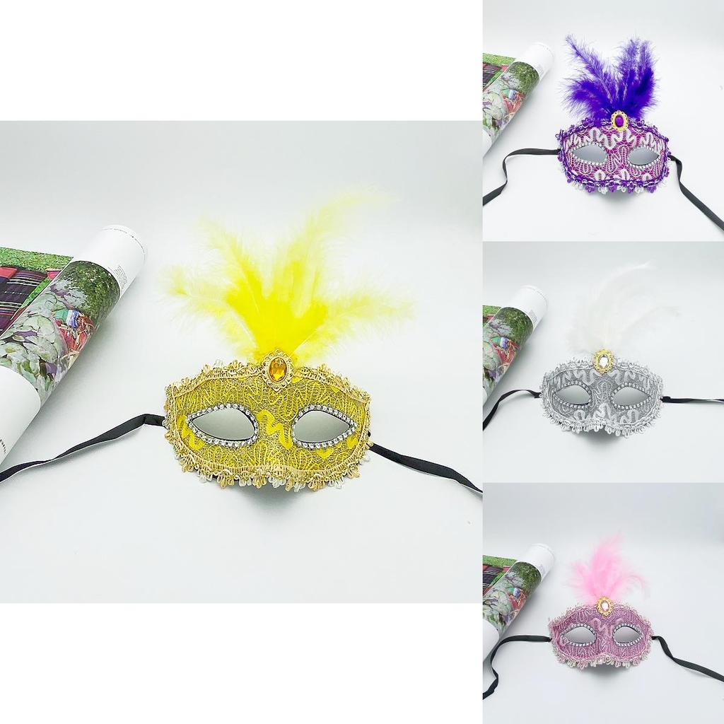 Halloween Princess Feather Mask For Costume Parties And Photography