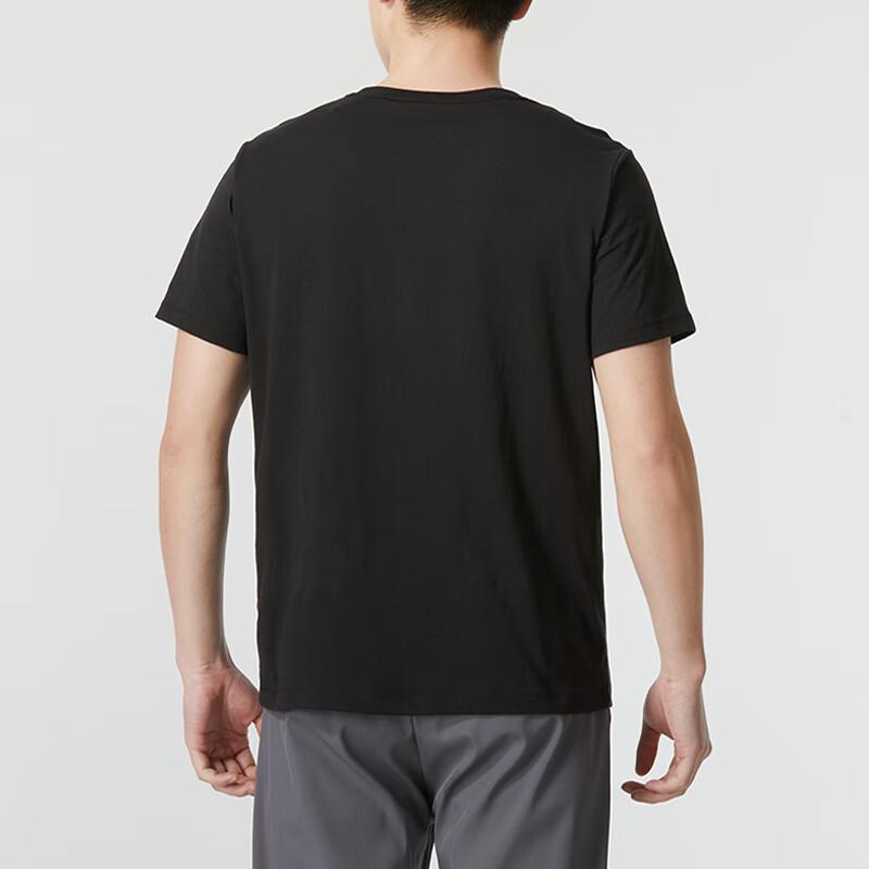 Puma Solid Color Running Fitness Training Comfortable Breathable Casual Crew Neck Short Sleeve T-Shirt Men Tops Black 685644-01