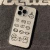Fun Black and White Line Dog Clear Phone Case For iPhone 17 Pro Max 16 15 14 13 12 11 Pro XS X XR 15 14 Plus 16E 17 Air Cover