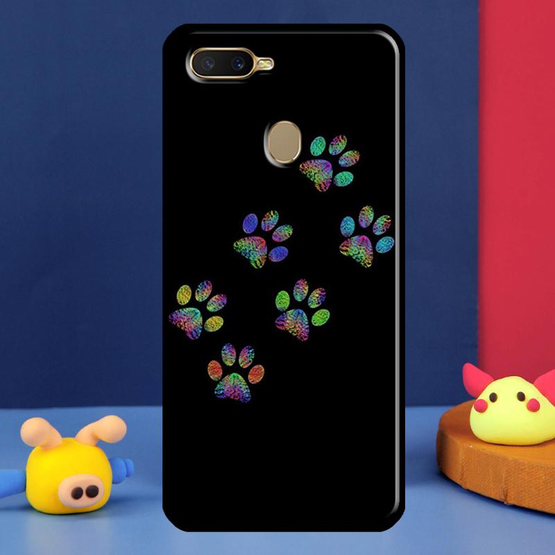 Dog Paw Case For Oppo A96 A76 A16 A74 A94 A54 S A57 A77 A58 A78 A98 A5 A9 A91 A15 A17 A52 A72 Cover