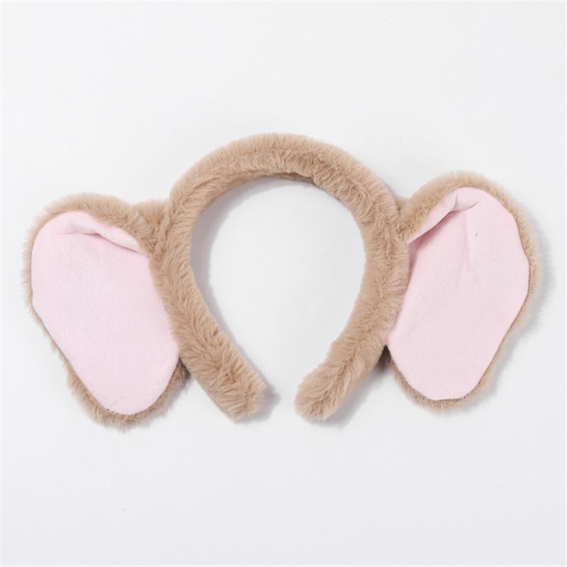Plush Elephant Cartoon Headband for Kids Hairpieces Headwear Soft Hair Accessory for Makeup and Skincare