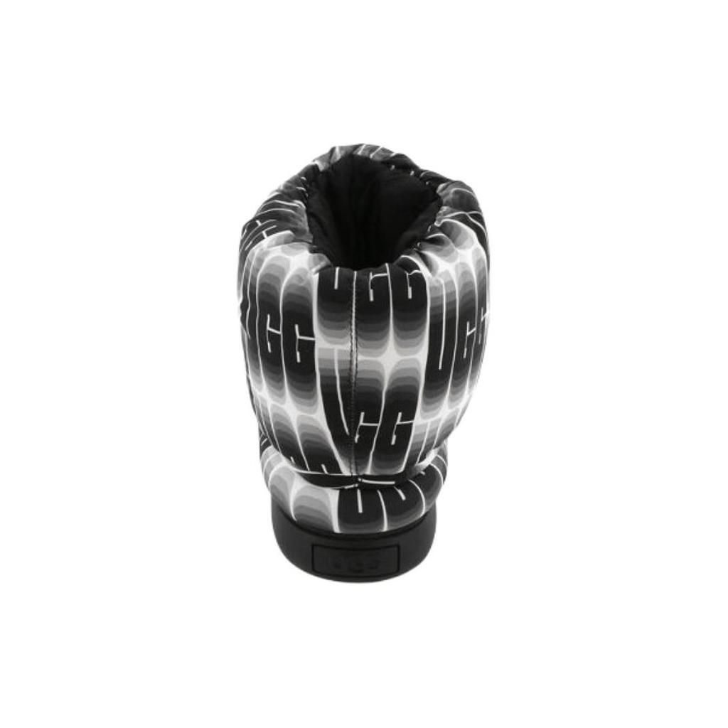 UGG  Classic Maxi Wavelength Short Boot Black White Women Sneakers 1134610-BWHT