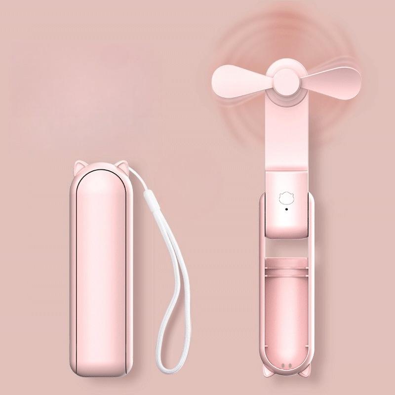 Type-C Handheld Mini Fan Foldable Portable Mini Cooling 2000mAh Outdoor Rechargeable Fan Free Control High Speed Turbo Fan