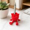 Desktop Rose Decor Heart Ornament, 3D Printed Red Pen Holder Storage Ornament with Movable Joints, Figure for Valentine Day