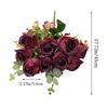 9 Heads Simulation Flower Bouquet Multicolor Faux Flower Creative Bridal Bouquet  Desktop Ornament