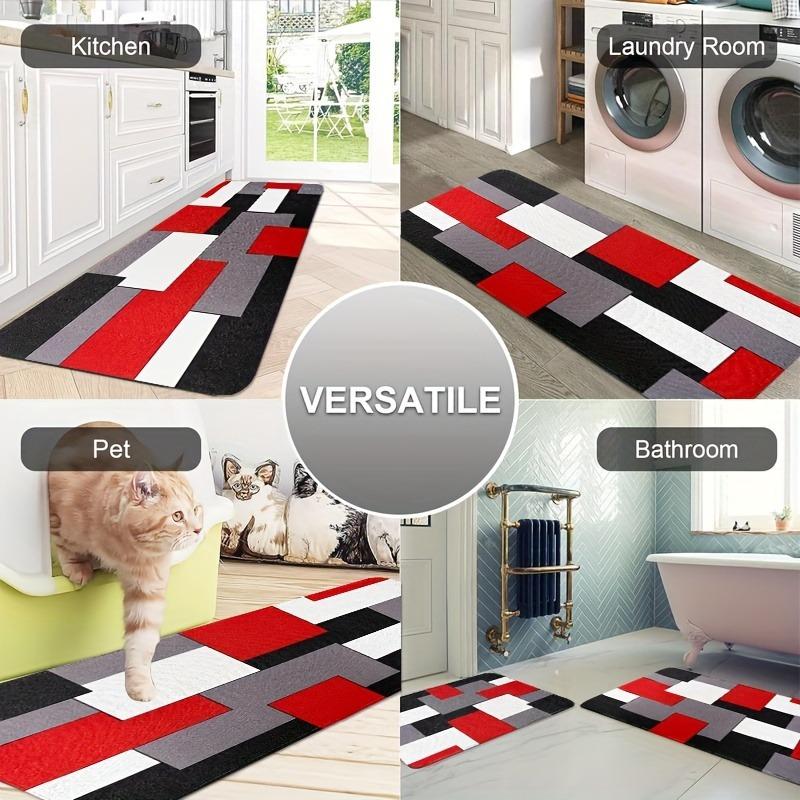 1PC 3D Pattern Kitchen Rug Non-Slip Door Mat Pop design Bathroom Rug Bath Mat Carpet for Home Sink Laundry Decor