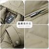 Down jacket middle-aged and young Haining men's genuine leather jacket thickened casual loose jacket jacket large size jacket dad outfit