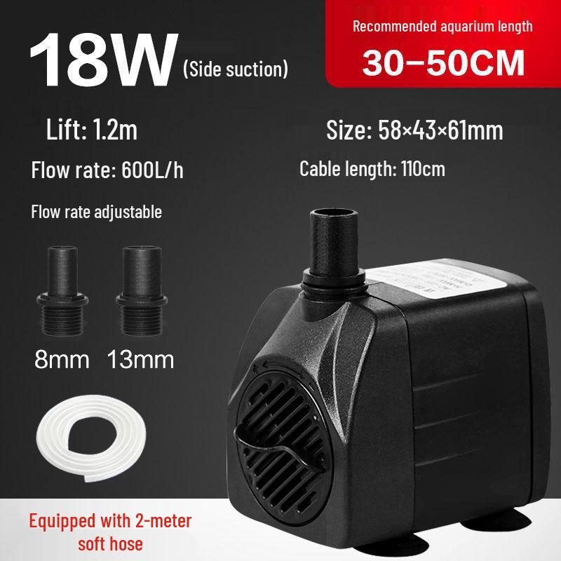 Silent Mini Submersible Water Pump for Goldfish Tanks, Small Rockeries, Waterfalls, Fountains, and Circulation Filters