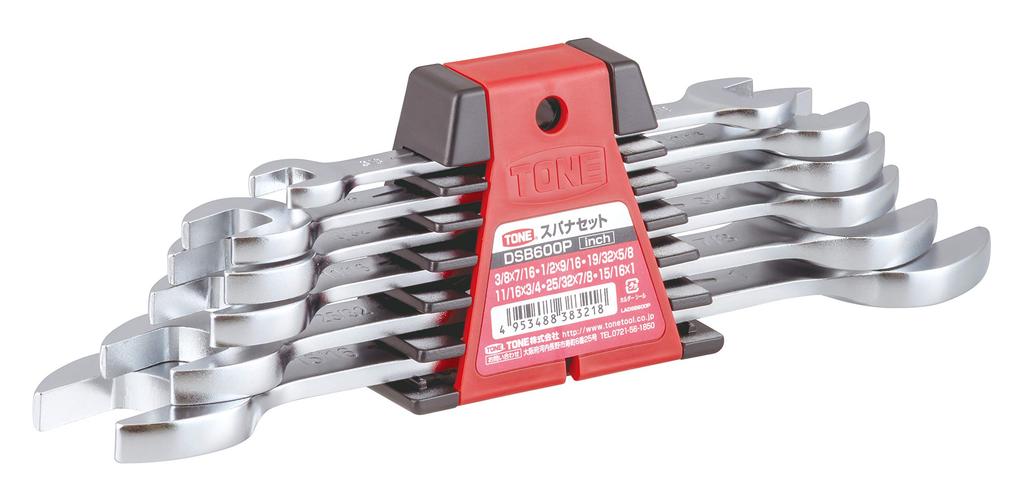 TONE DSB600P Spanner Inch Set Set, Red, Size, 6-Piece