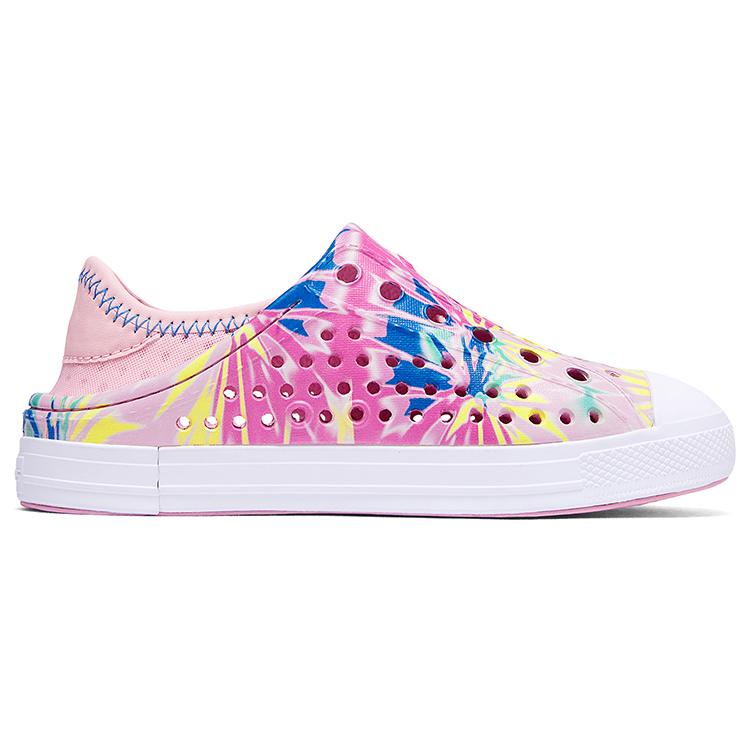 Skechers Kids Synthetic Leather Slip-On Bubble Shoes Beach Shoes Durable Breathable Non-Slip Low-Top Sandals Kids sandals Pink Multicolor 308004L-PKMT