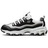 D'Lites Cushioning Lightweight Height Increasing Low Top Chunky Sneakers Women's Black White 11914-BKW