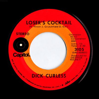 7inch Record DICK CURLESS - Loser's Cocktail 3105 Capitol Records 1971 US Folk Used