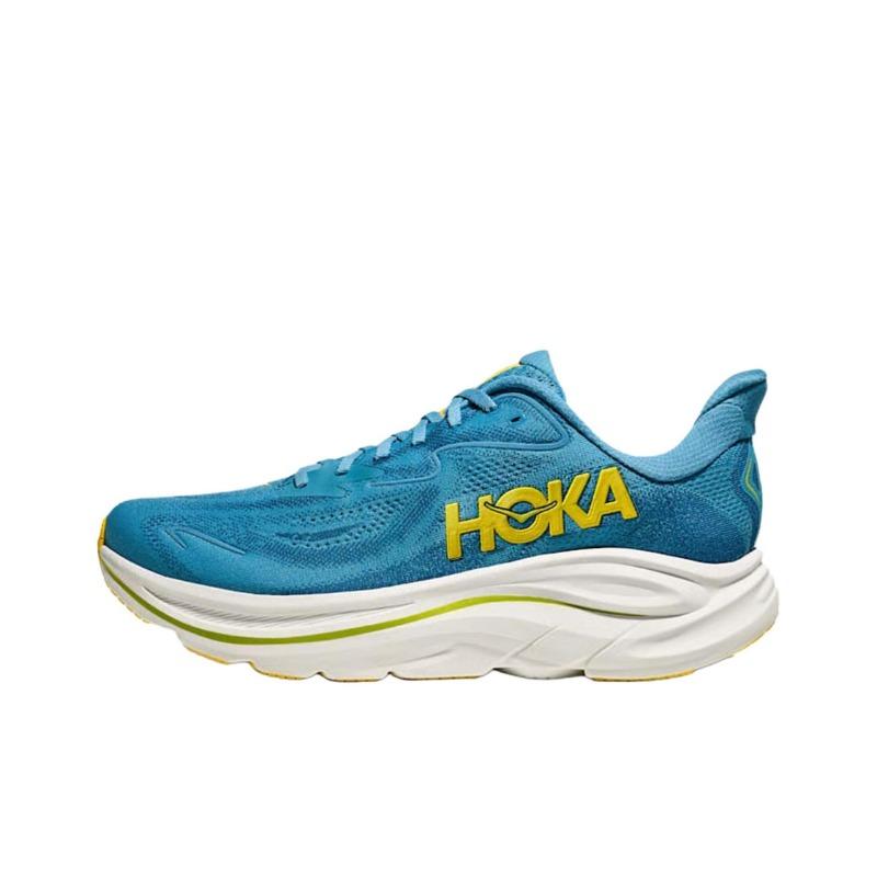 Hoka One One Clifton 10 Men s Running Shoes Soft Blue Yellow 1162030-ALF 40.5